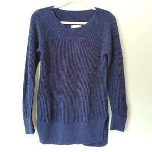 NWT LOU & GREY blue ribbed tunic sweater